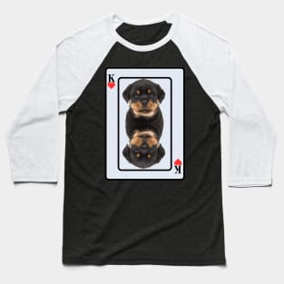 Rottweiler King Of Hearts Baseball T-Shirt